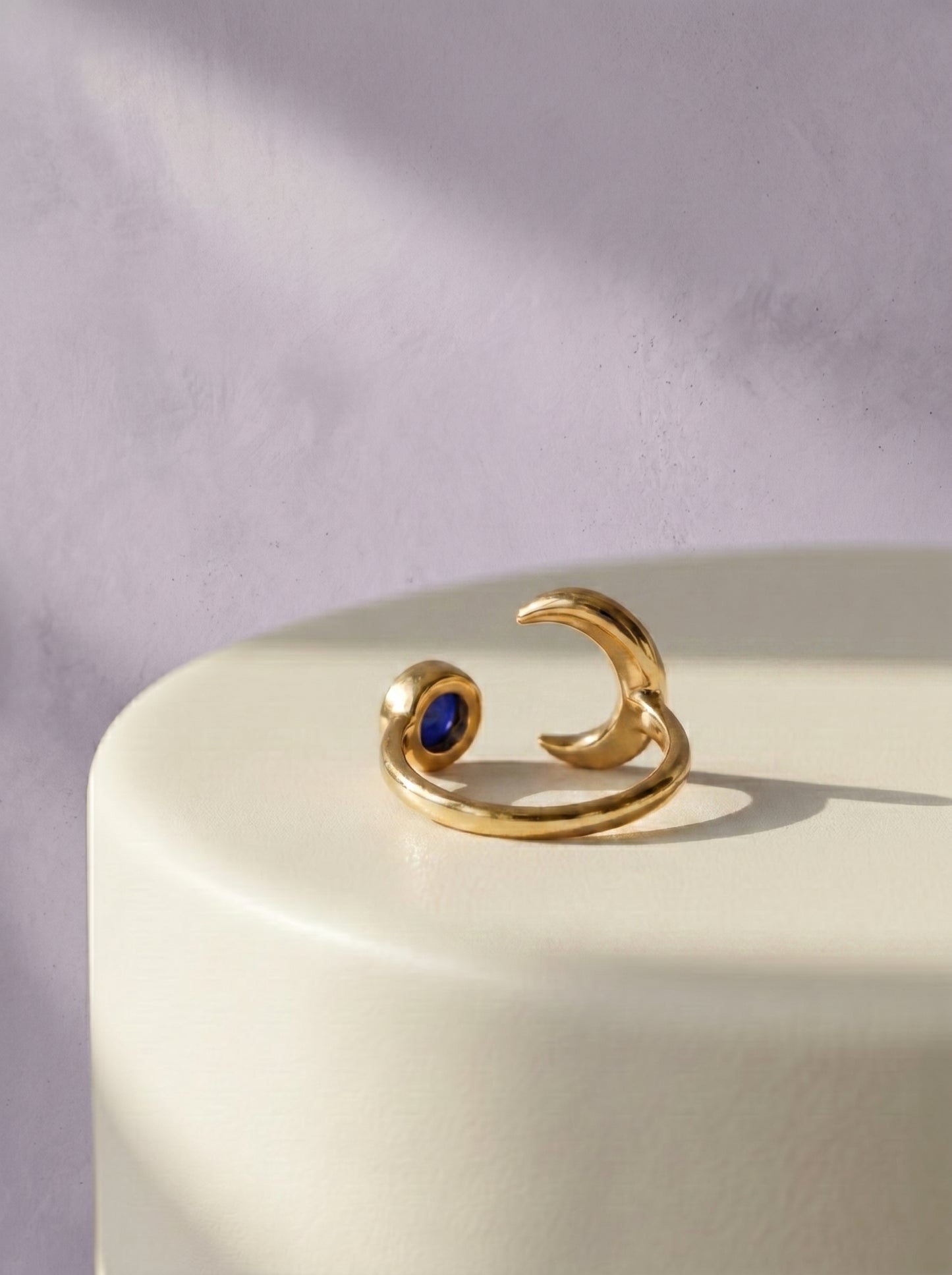 Moon and Sodalite Stone Ring