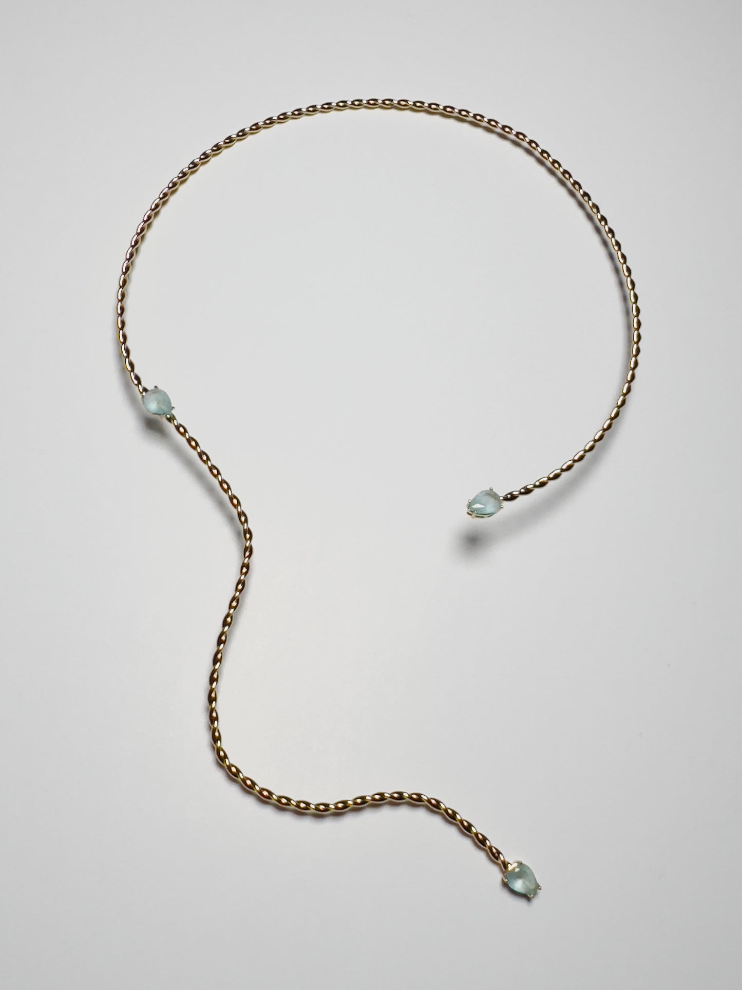 Twisted Gold-Plated Collar Necklace