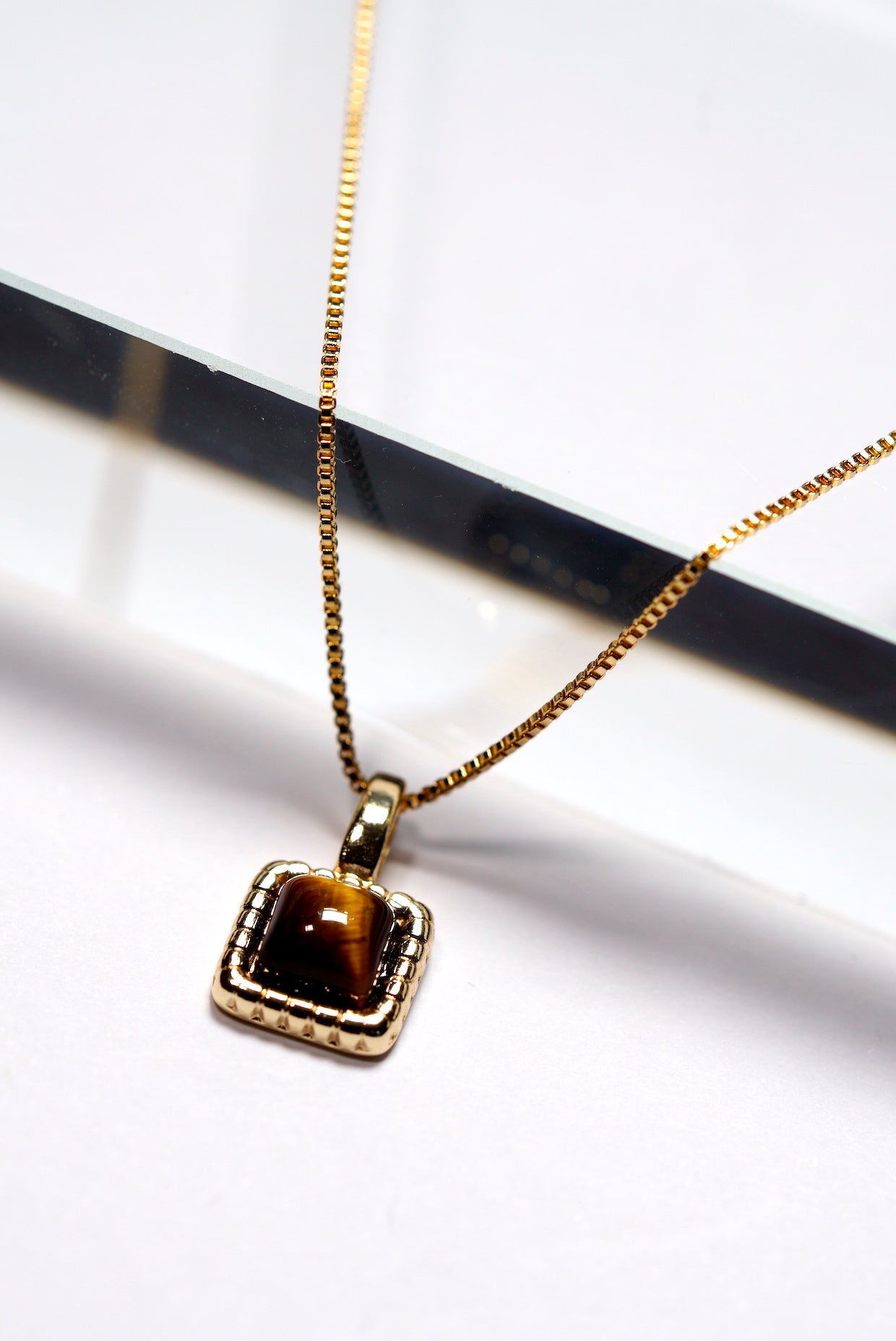 TIger's Eye Necklace and Earring Set