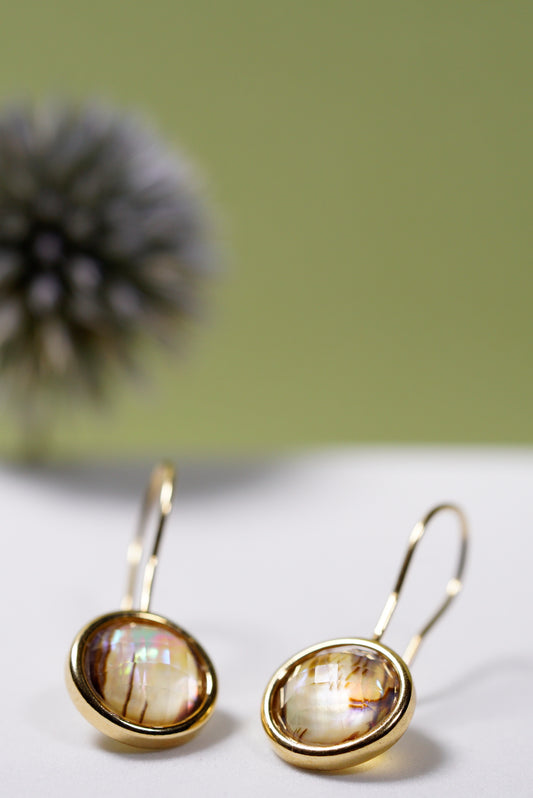 Abalone Hook Earrings