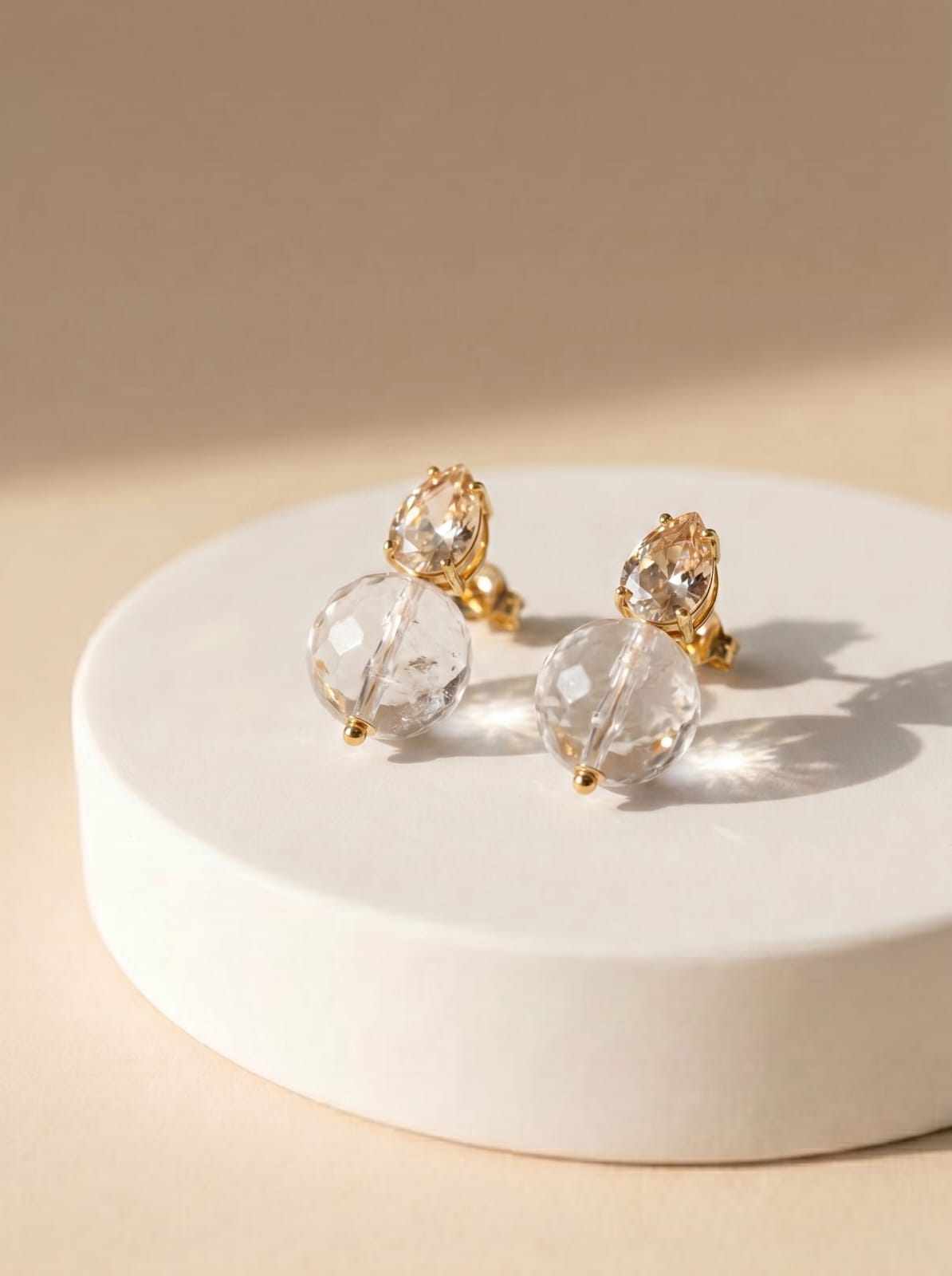 Crystal Ball Stud Earrings