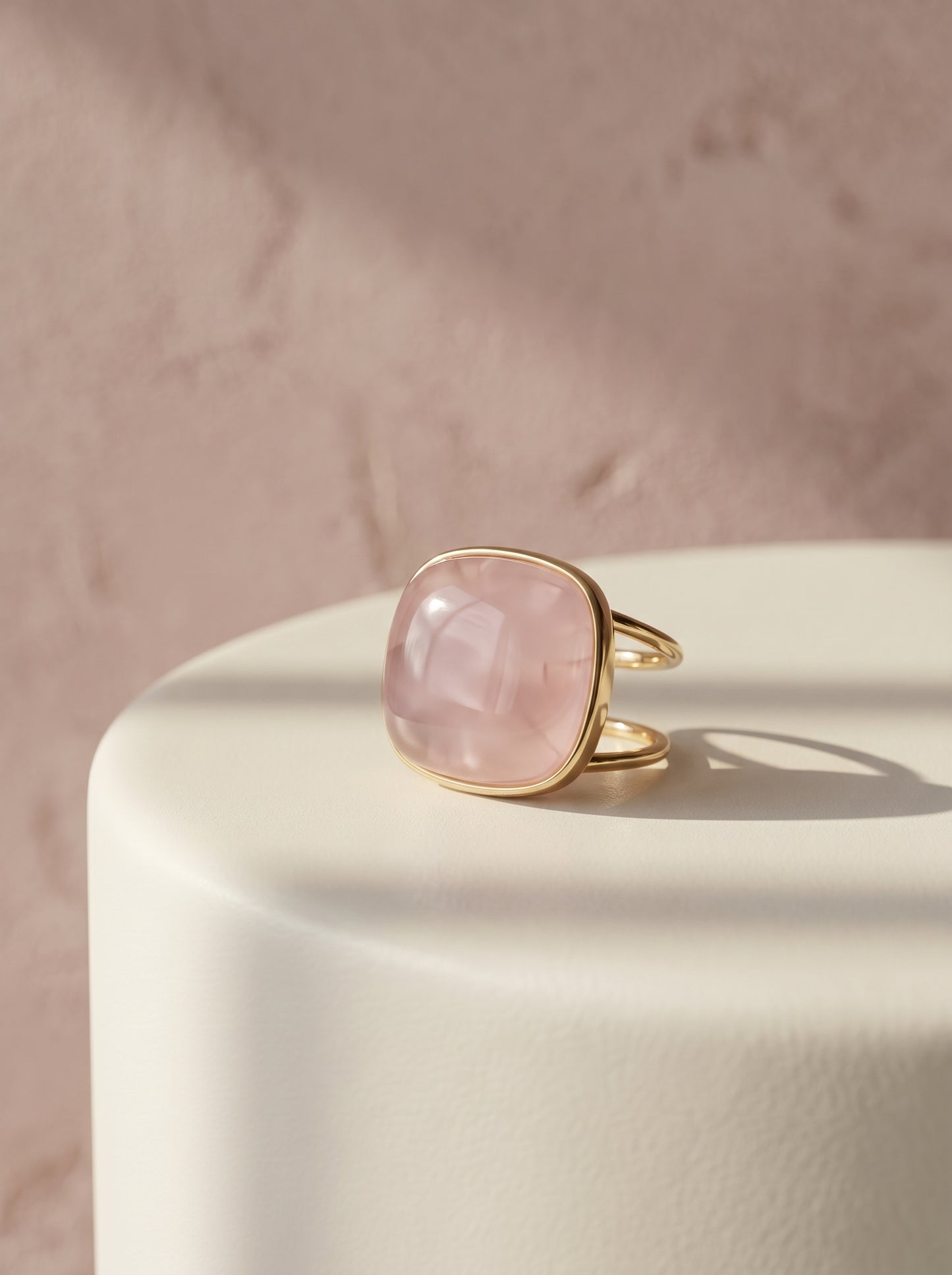 Rose Quartz Adjustable Ring