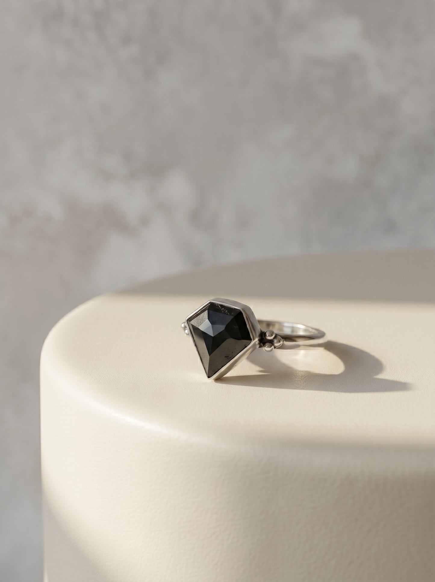 Black Onyx Ornate Silver Ring
