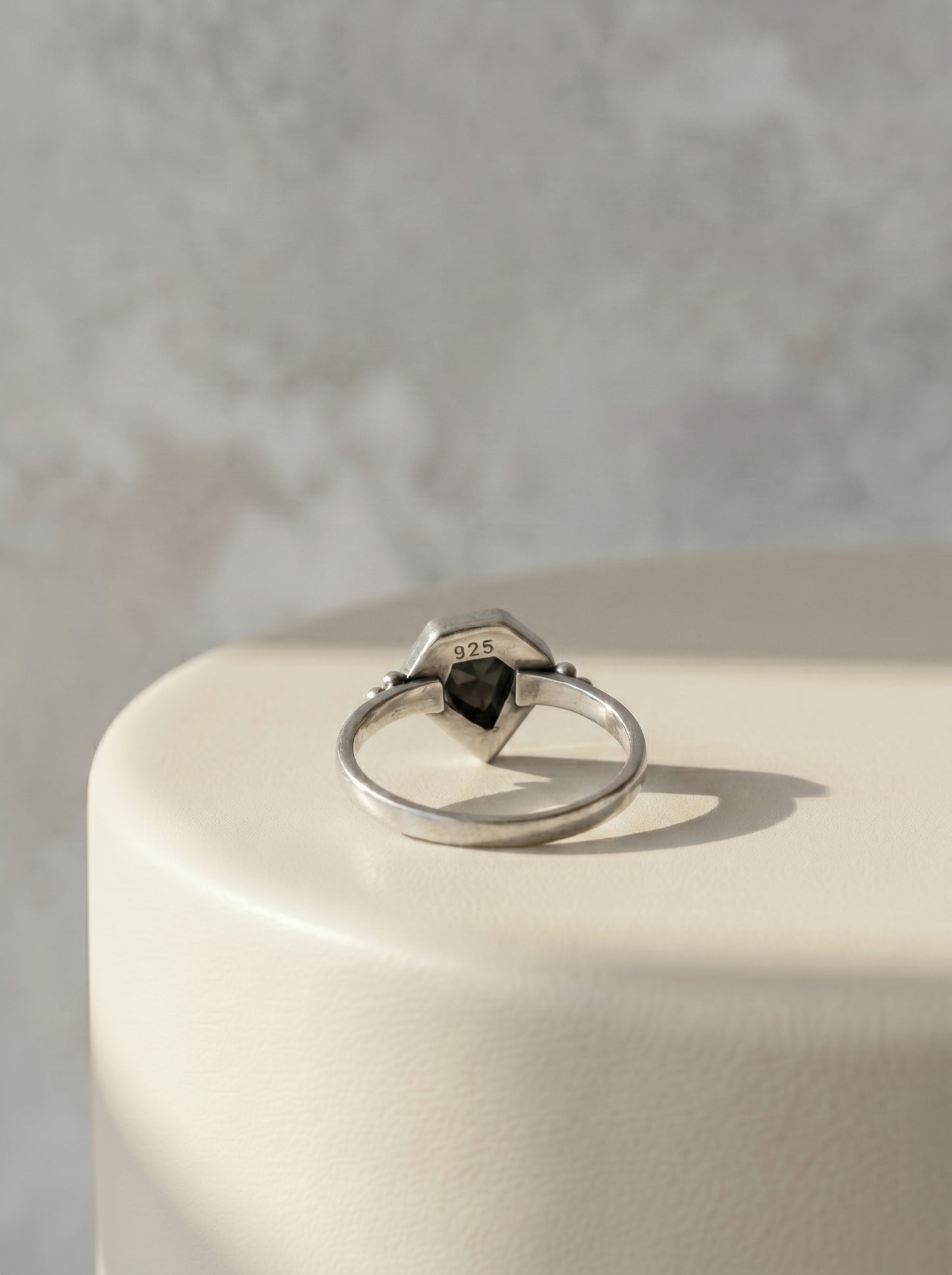 Black Onyx Ornate Silver Ring