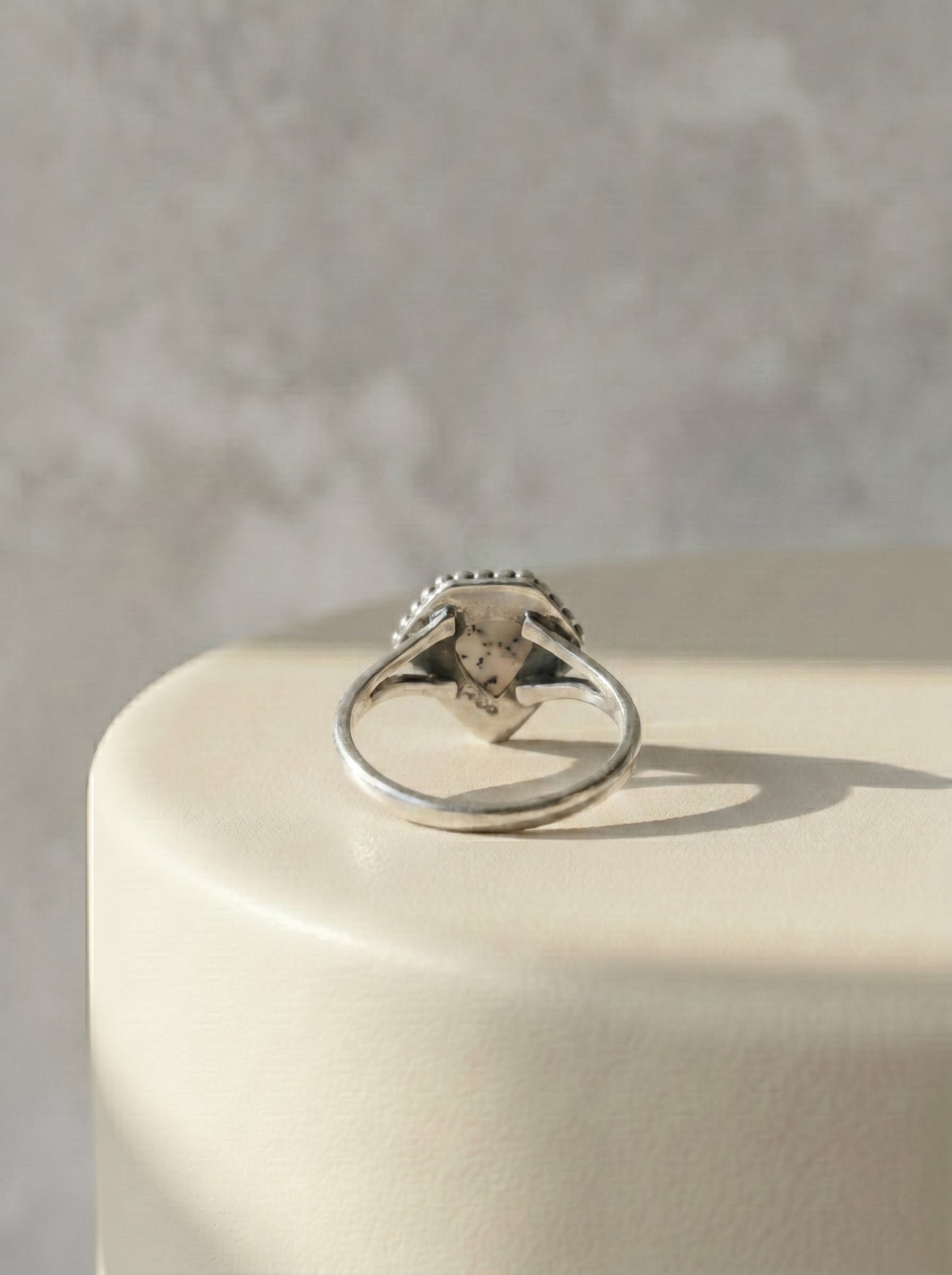 Dendrite Opal Kite Sterling Silver Ring