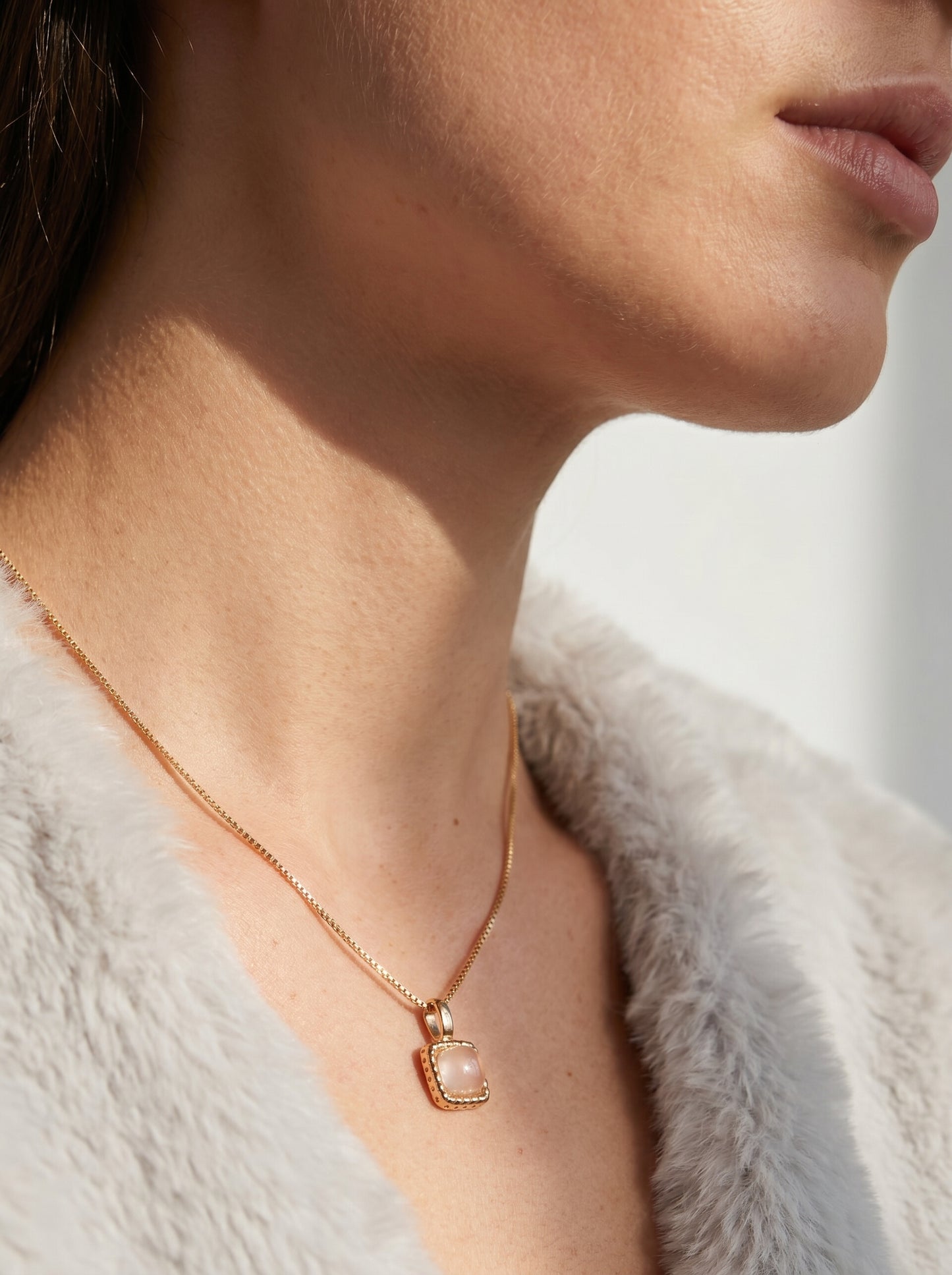 Rose Quartz Necklace and Earring Set