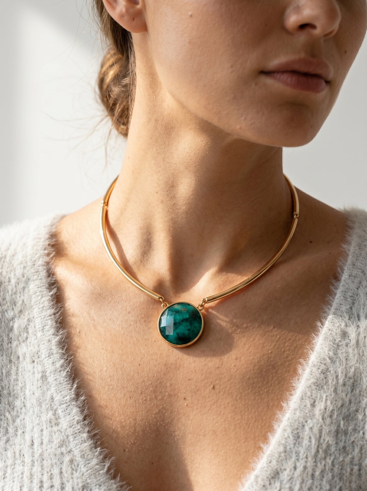 Green Emerald Choker Necklace