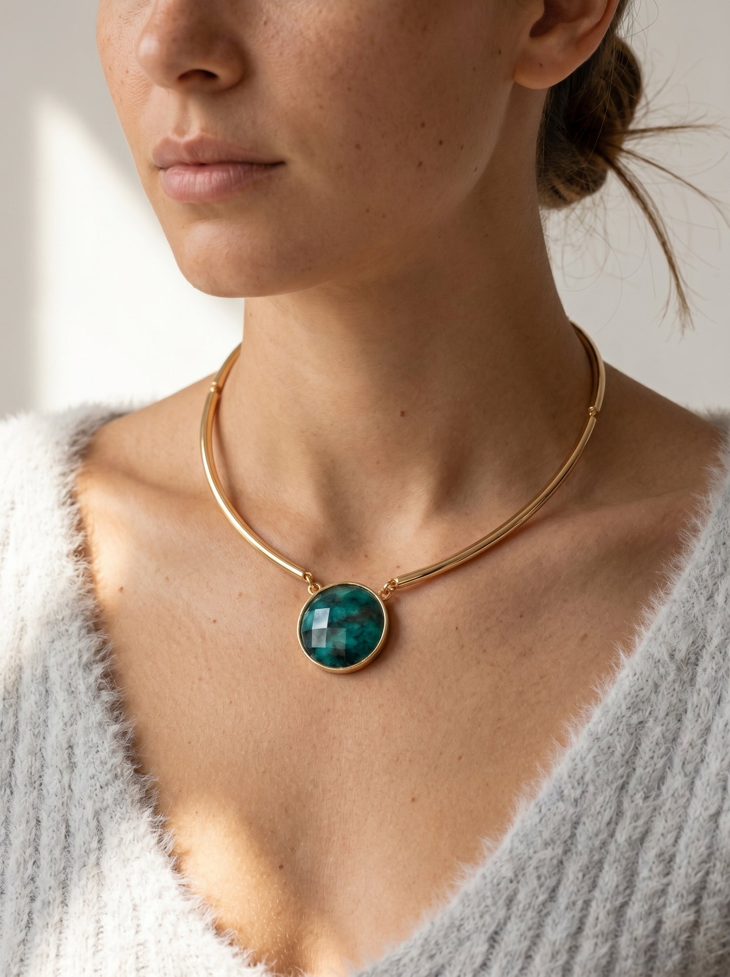 Green Emerald Choker Necklace