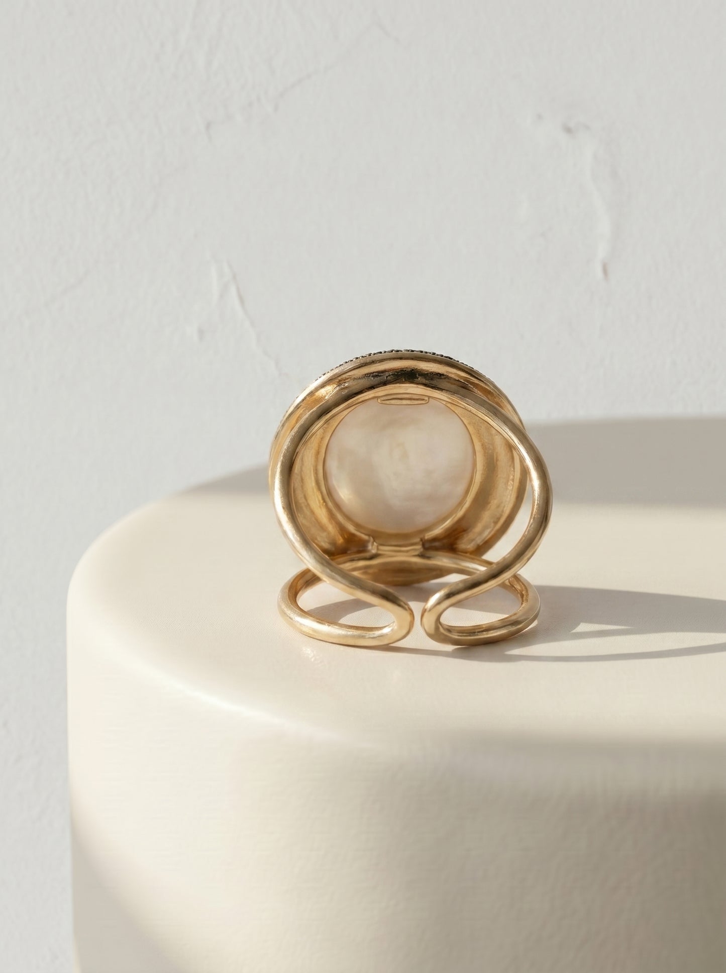 Mother-of-Pearl Cuff Statement Ring