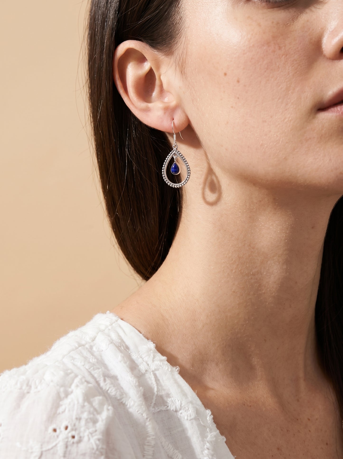 Lapis Lazuli Sterling Silver Teardrop Earring