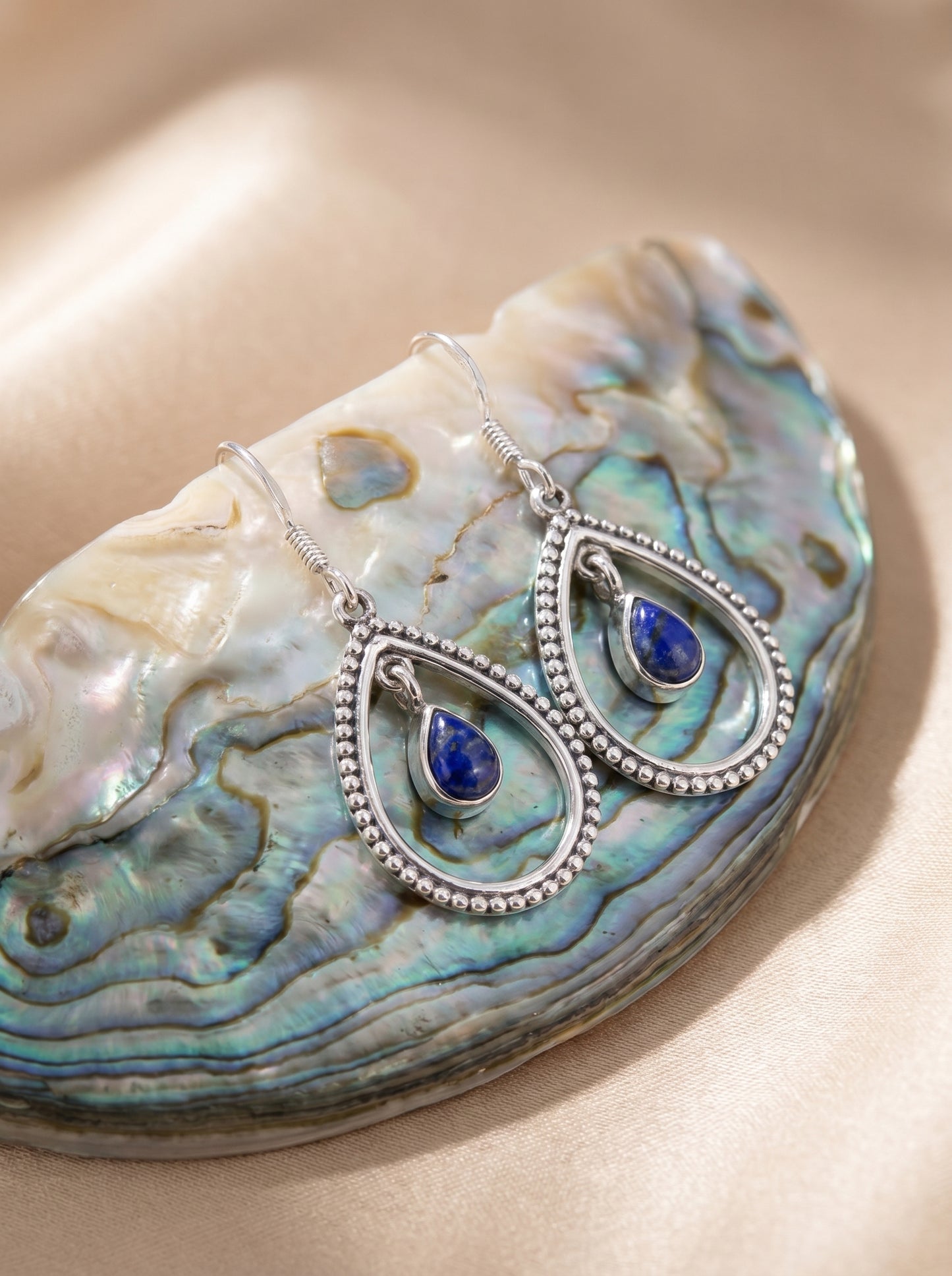 Lapis Lazuli Sterling Silver Teardrop Earring