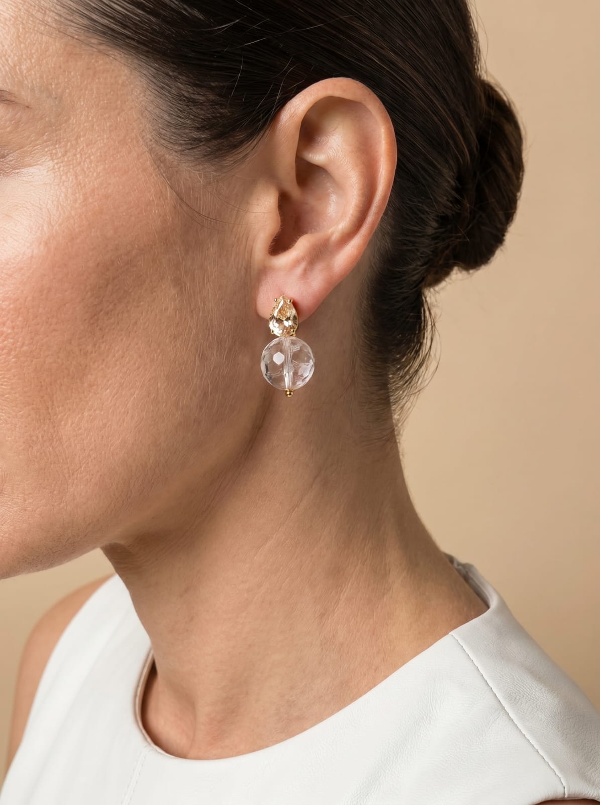 Crystal Ball Stud Earrings
