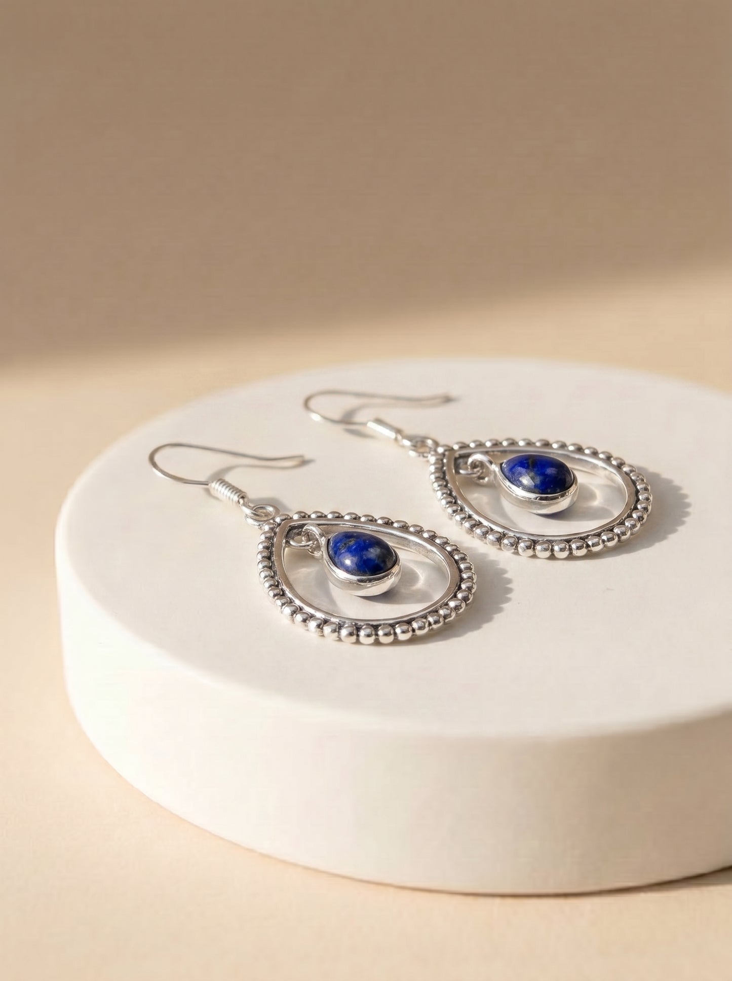 Lapis Lazuli Sterling Silver Teardrop Earring