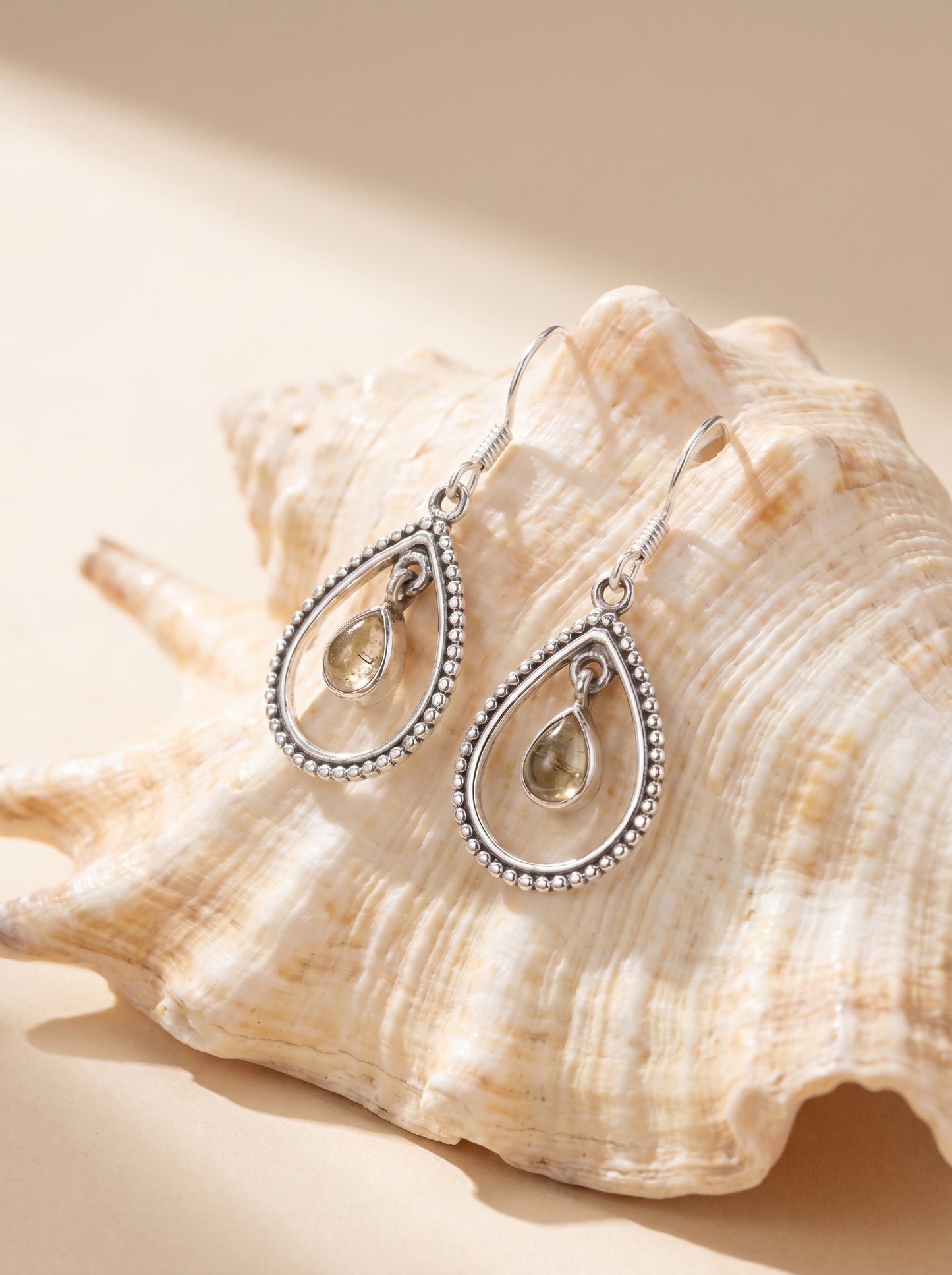Citrine Sterling Silver Dangle Earring