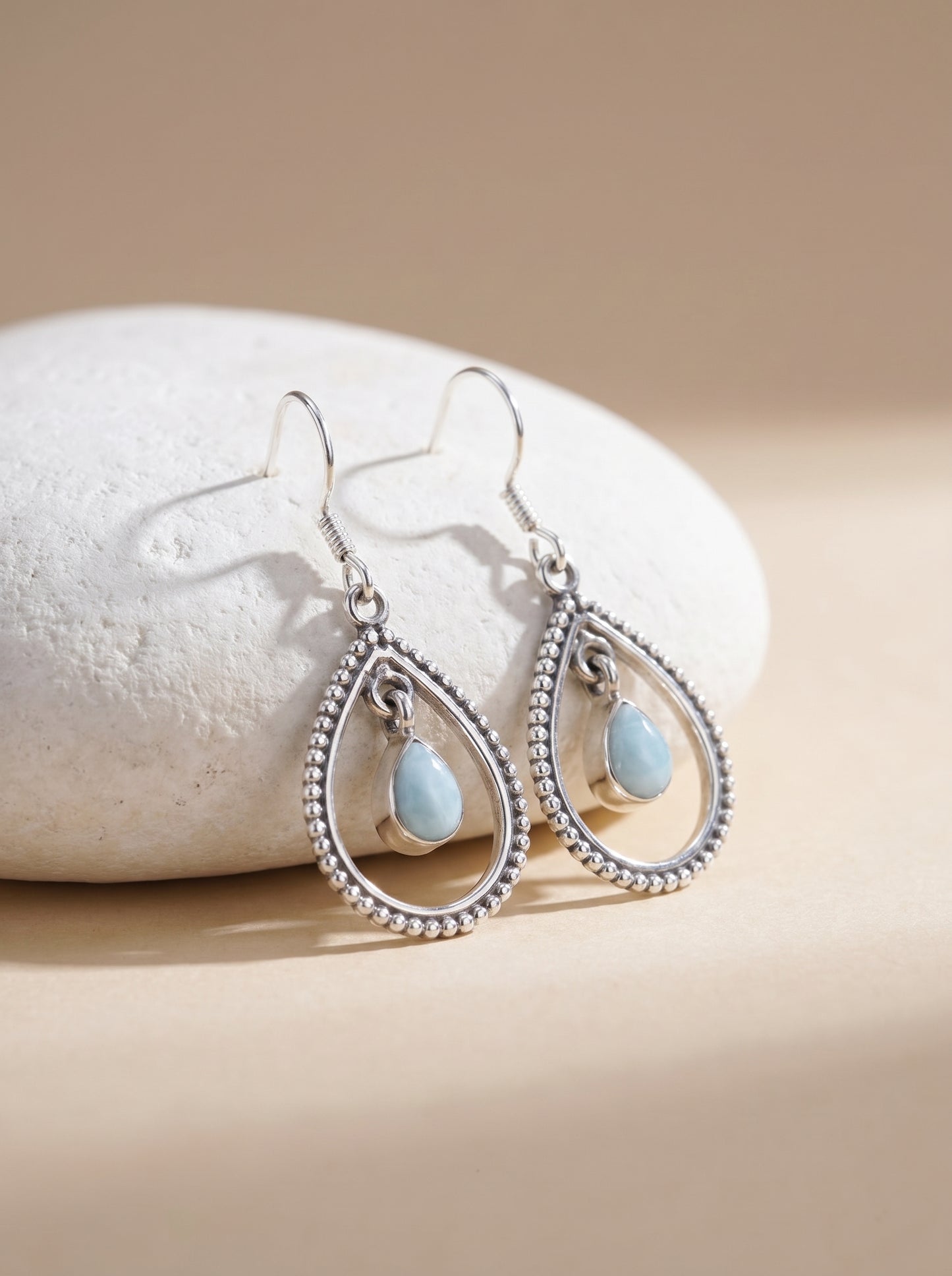 Larimar Sterling Silver Dangle Earring