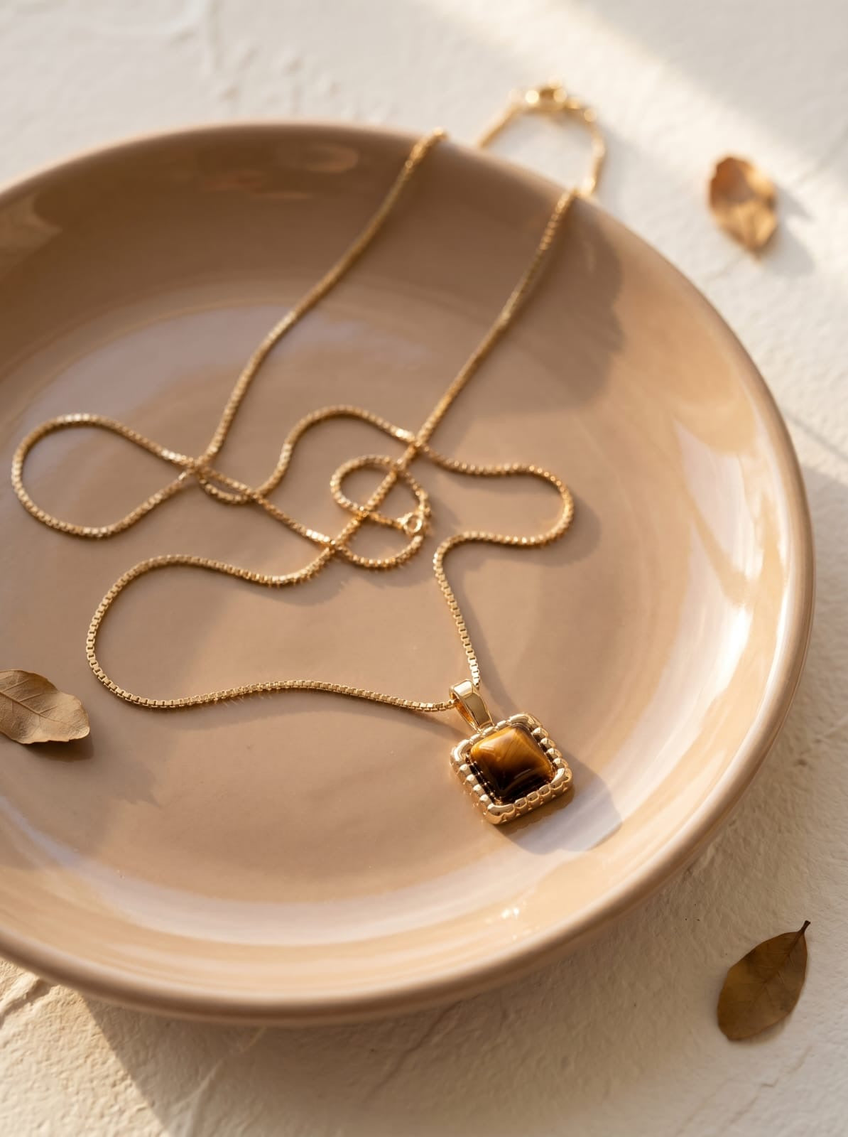 TIger's Eye Necklace and Earring Set