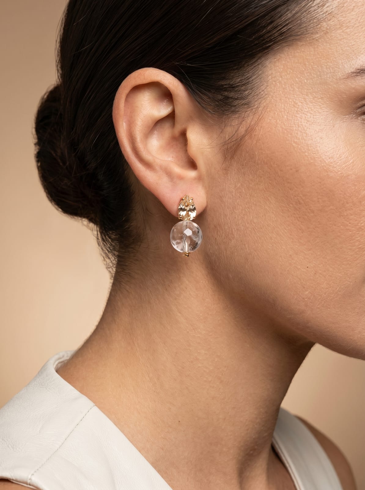 Crystal Ball Stud Earrings