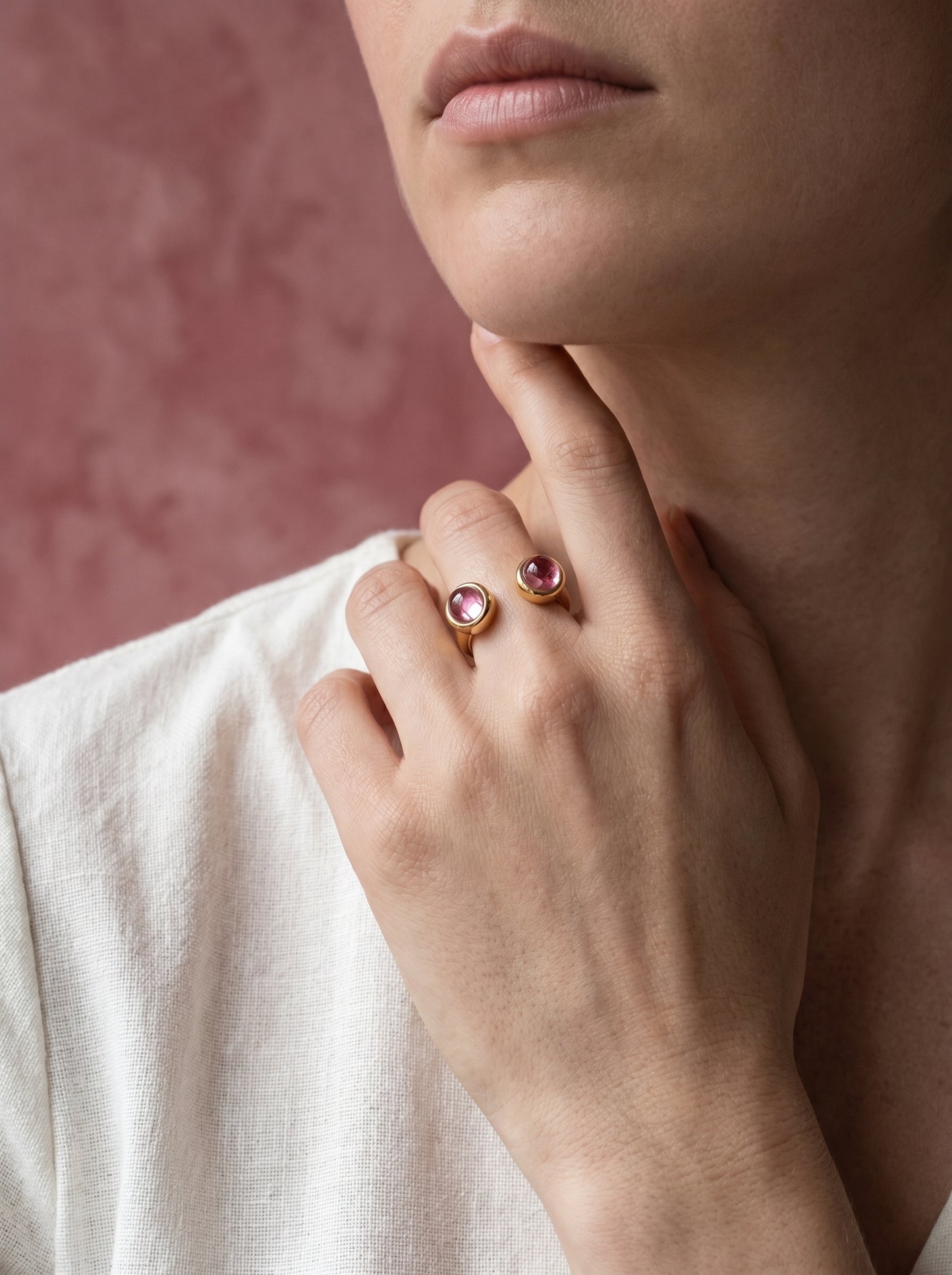 Amethyst Dual Stone Ring