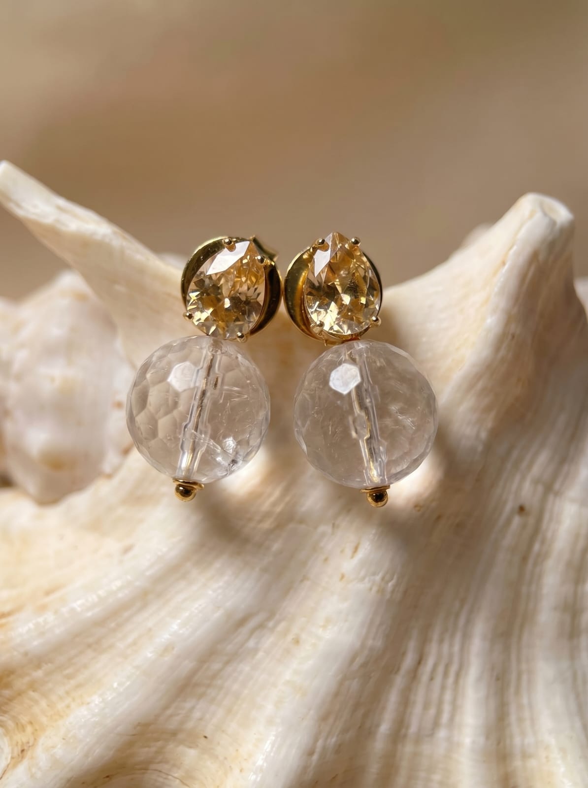 Crystal Ball Stud Earrings