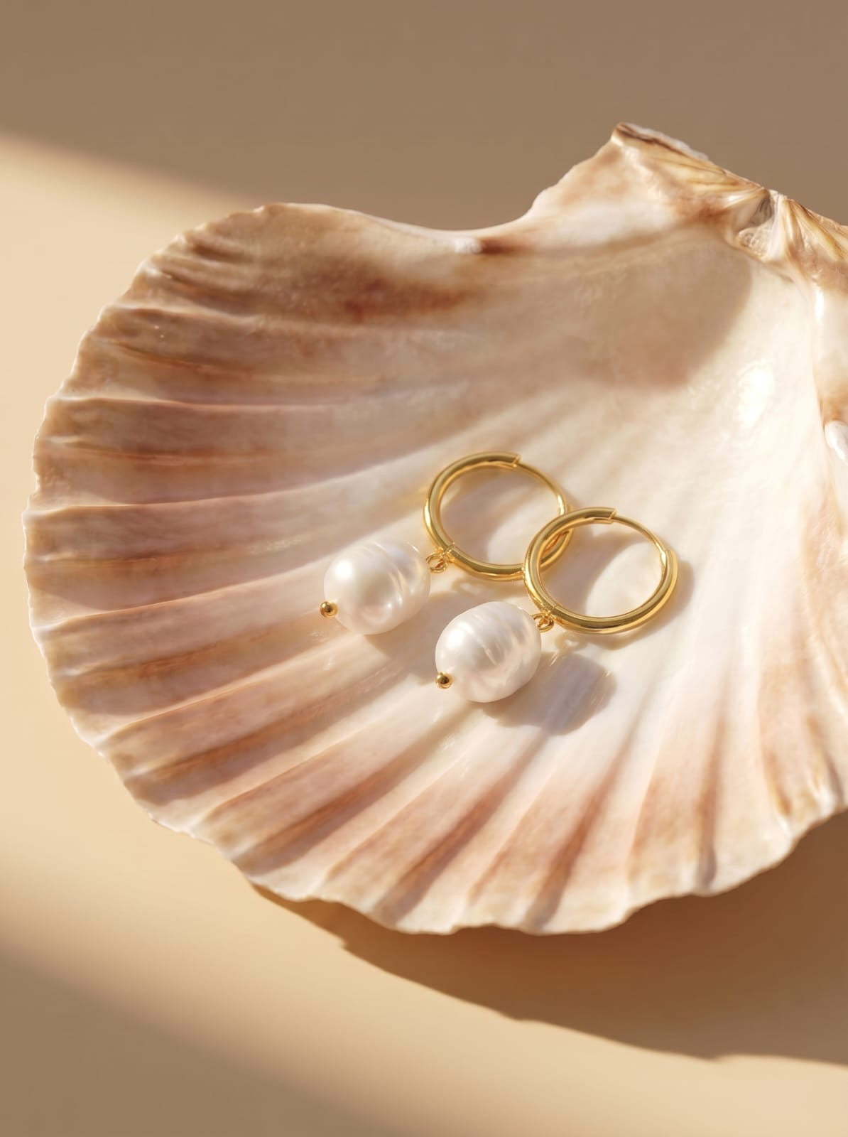 Pearl Little Hoop Earring