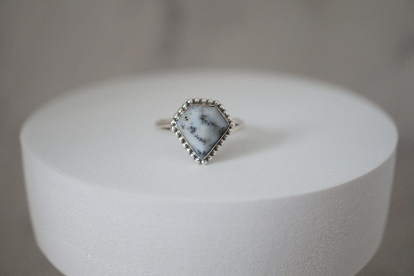 Dendrite Opal Kite Silver Ring