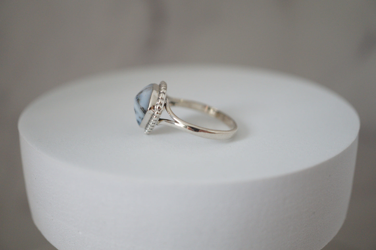 Dendrite Opal Kite Silver Ring