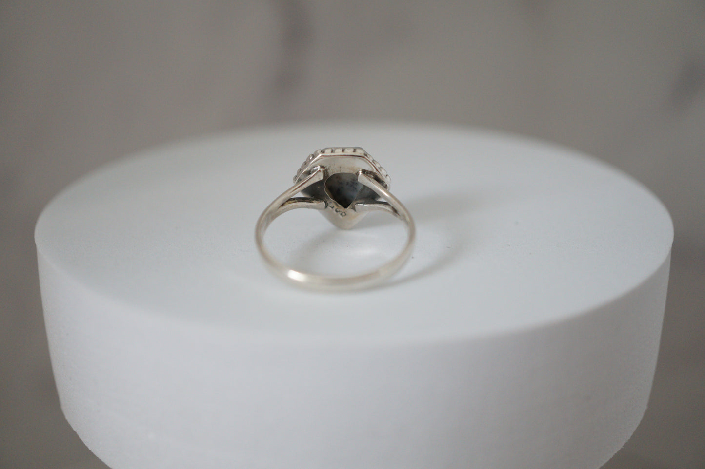 Dendrite Opal Kite Silver Ring