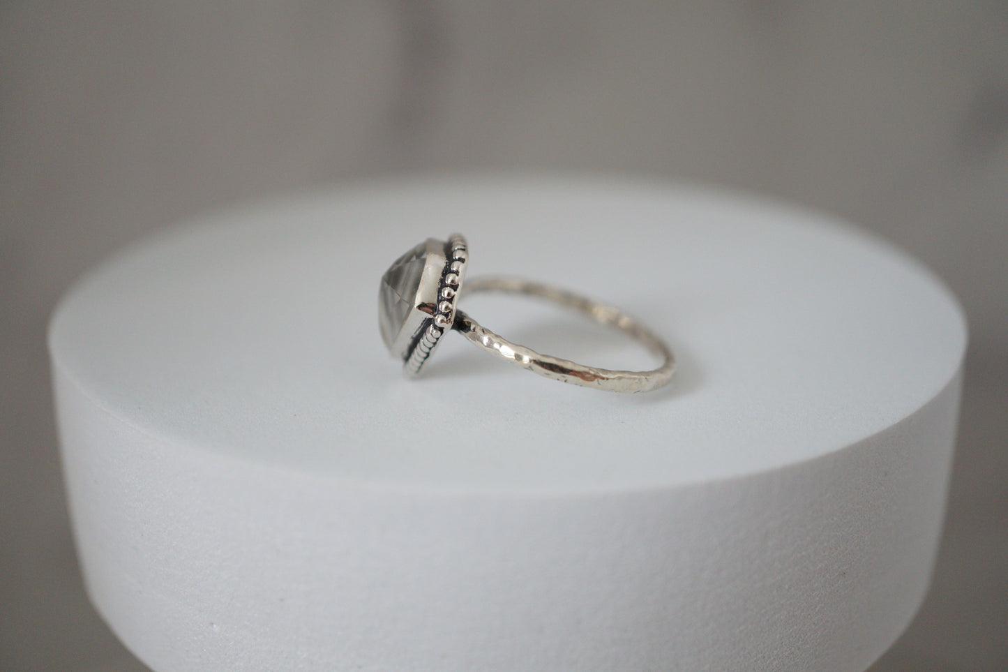Rock Crystal Kite Ring