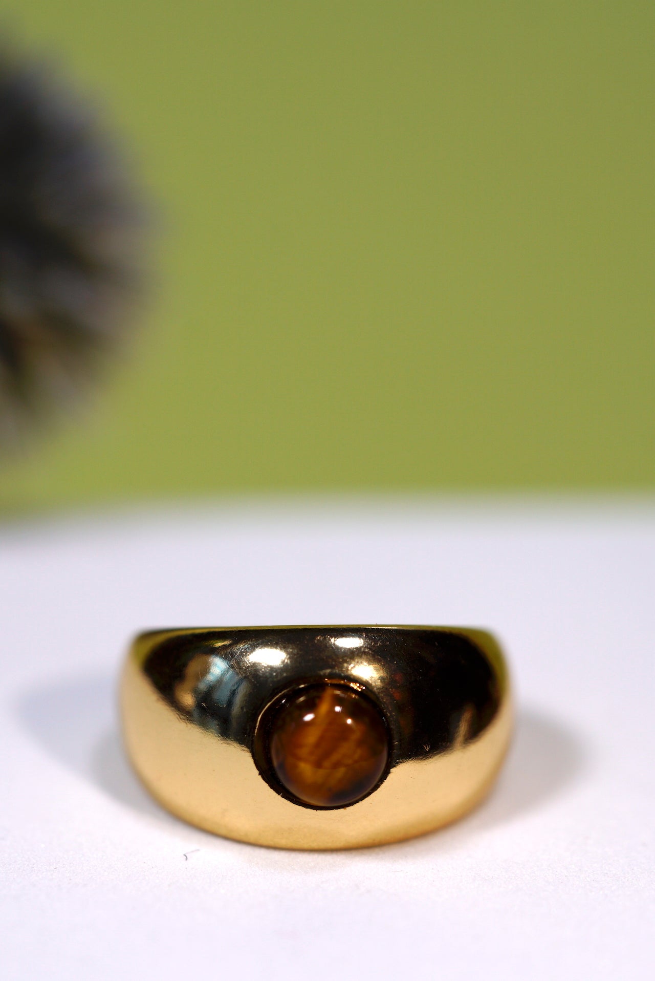 Tiger's Eye Dome Ring