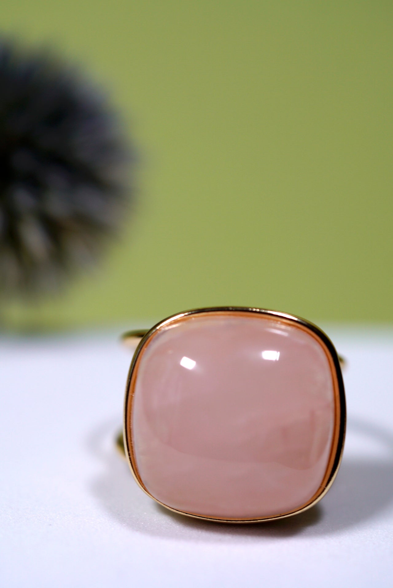 Rose Quartz Adjustable Ring