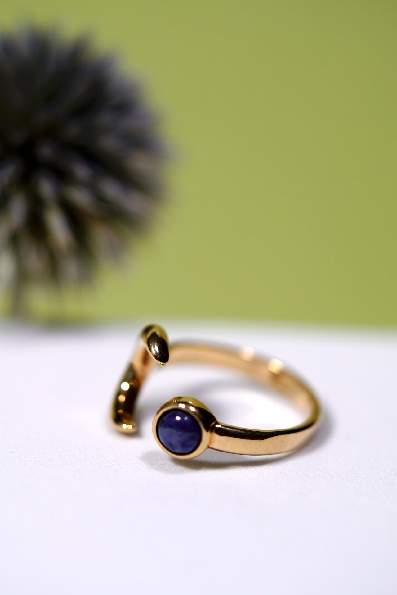 Moon and Sodalite Stone Ring
