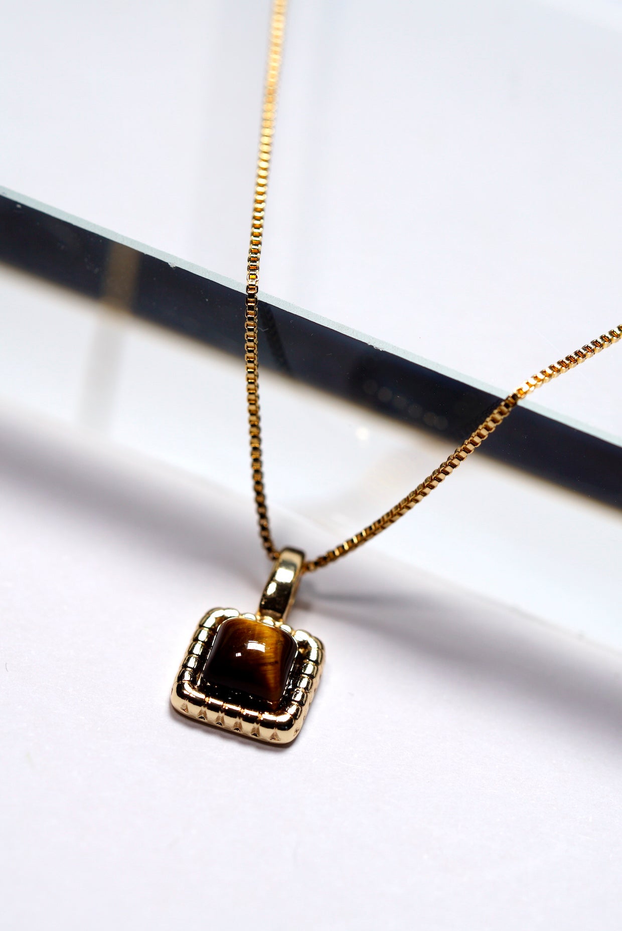 TIger's Eye Necklace and Earring Set