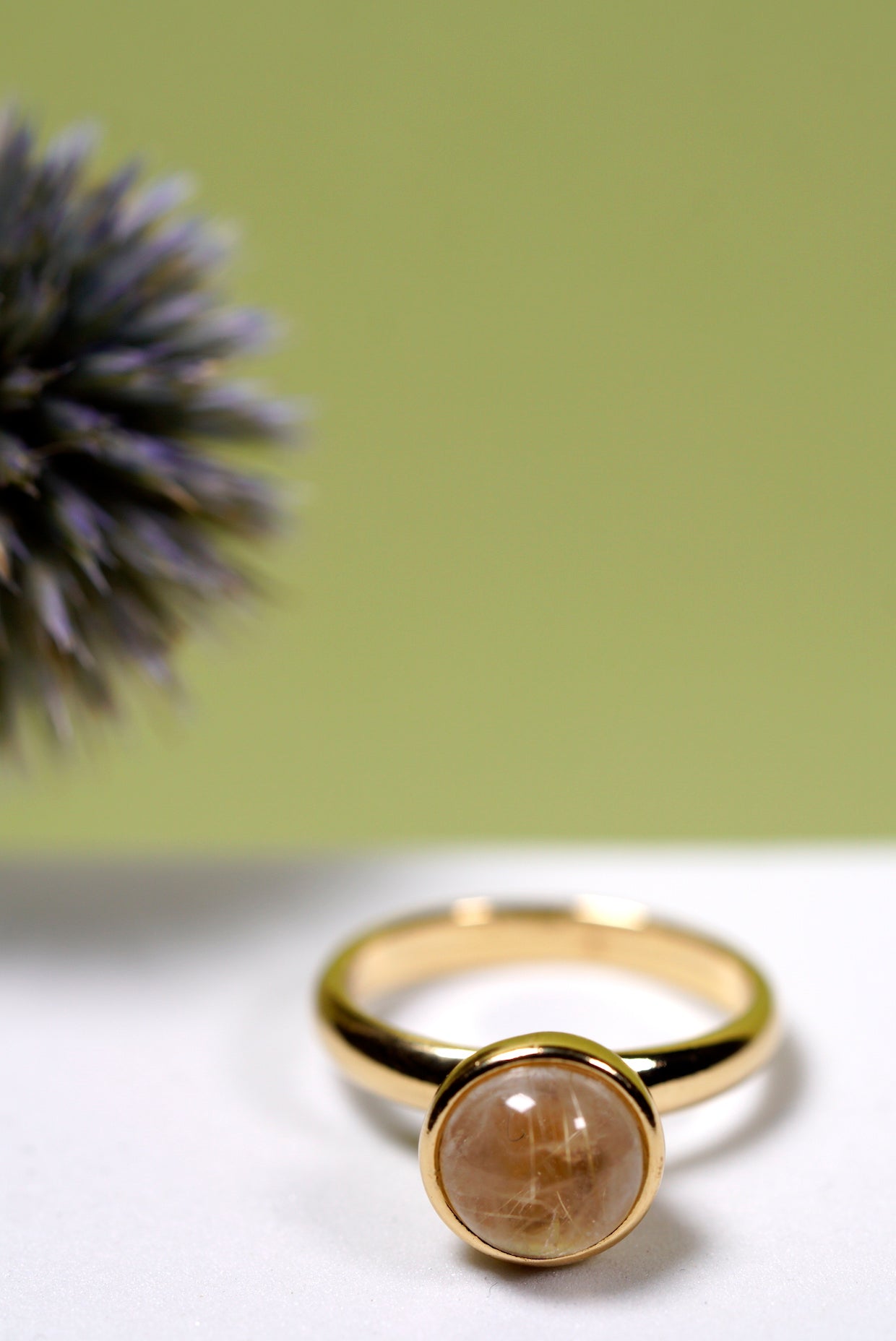 Quartz Gold-Plated  Ring
