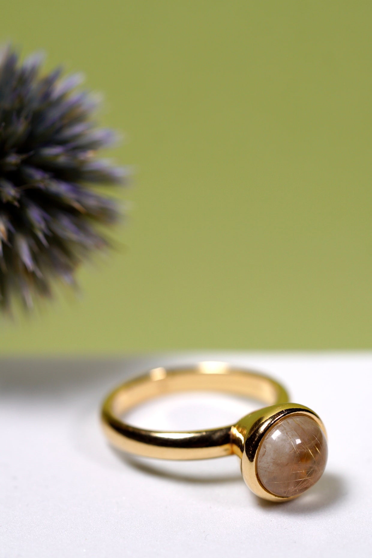 Quartz Gold-Plated  Ring