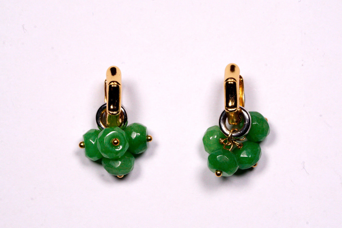 Green Agate Wave Hoop