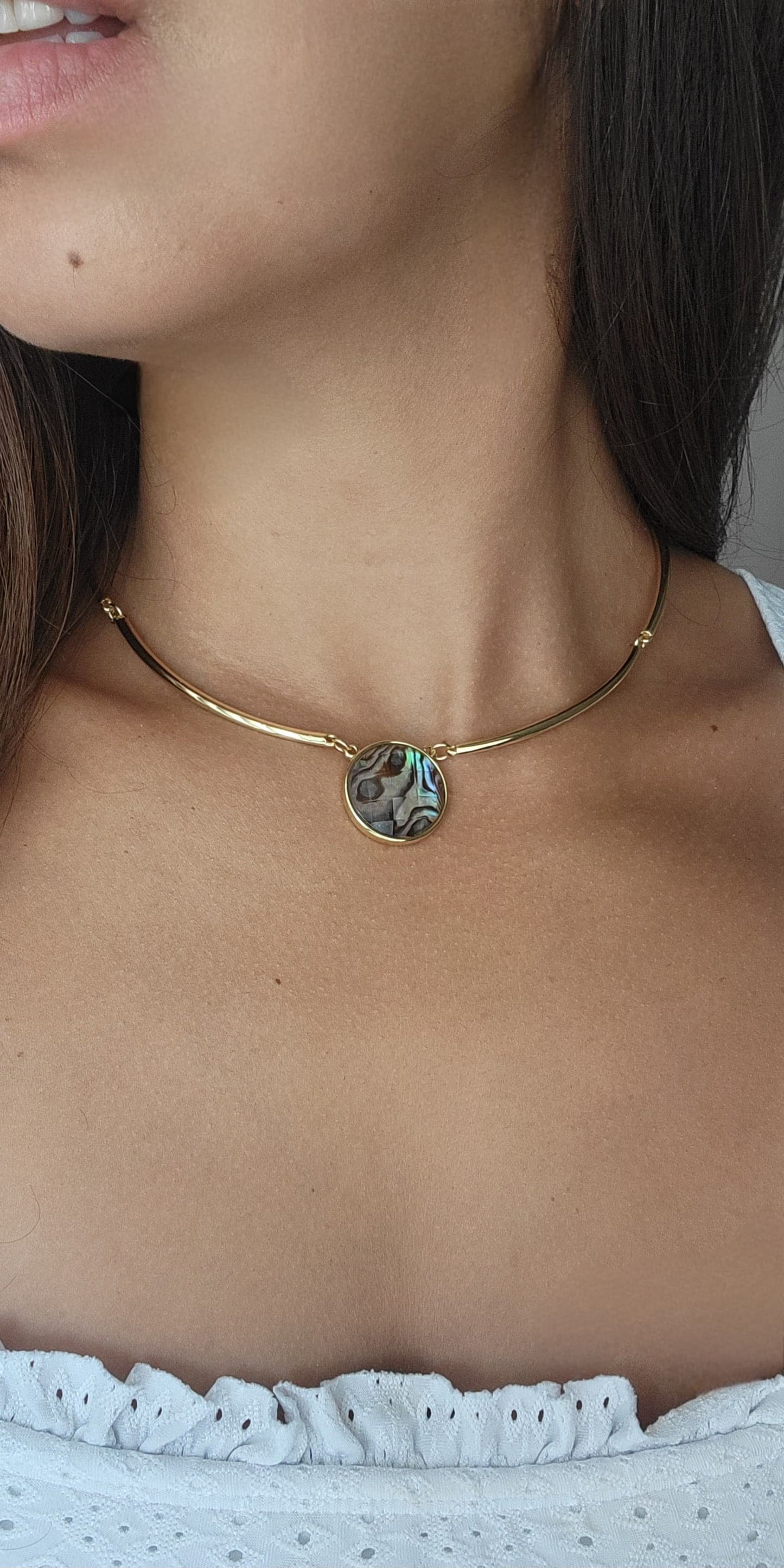Abalone Choker Necklace