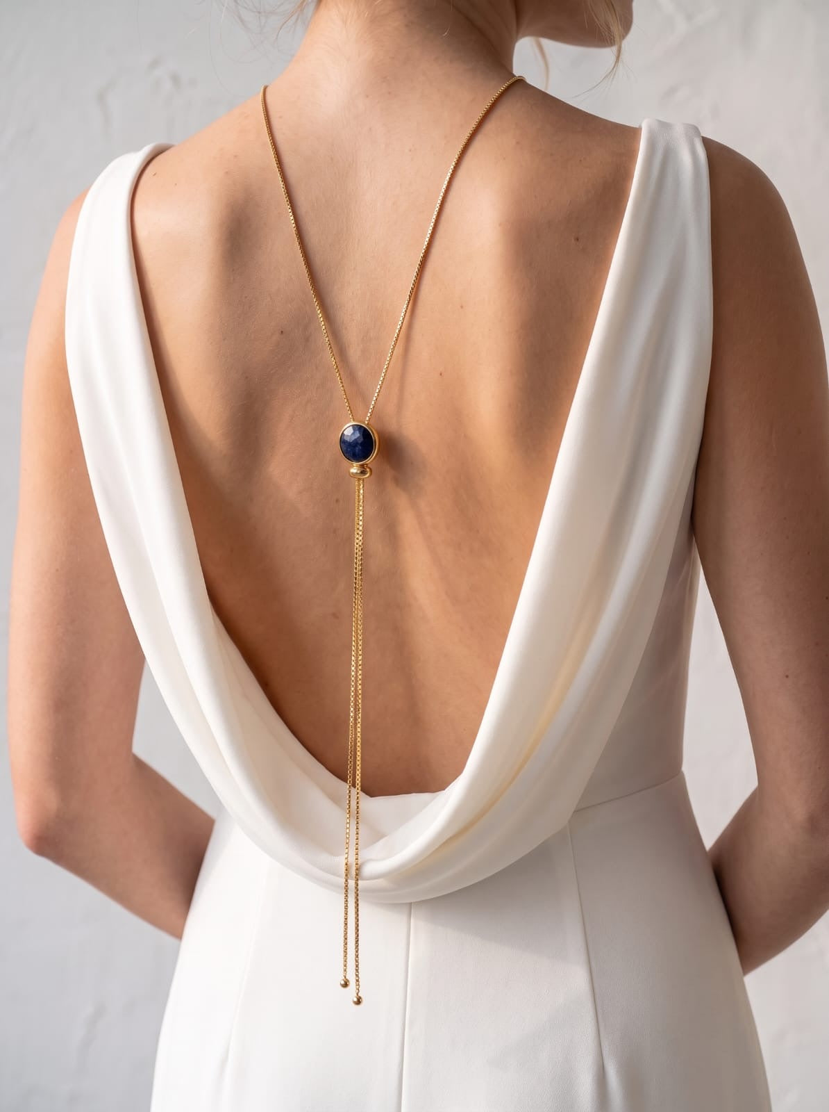 Sodalite Lariat Necklace