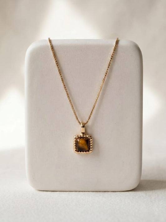 TIger's Eye Necklace and Earring Set